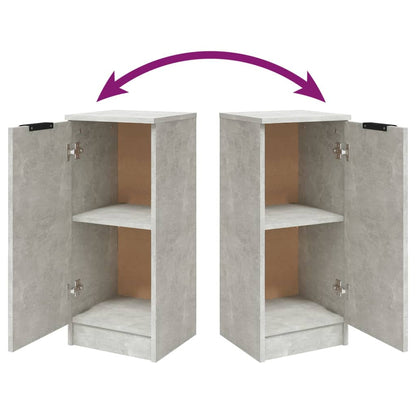 Byrå 2 st betonggrå 30x30x70 cm konstruerat trä