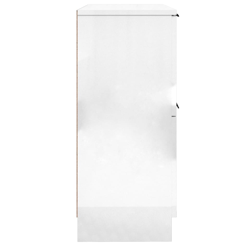 Förvaringsskåp 2 st vit högglans 30x30x70 cm konstruerat trä