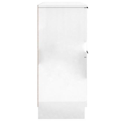 Förvaringsskåp 2 st vit högglans 30x30x70 cm konstruerat trä