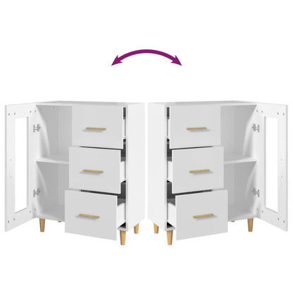 Skåp vit 69,5x34x90 cm konstruerat trä