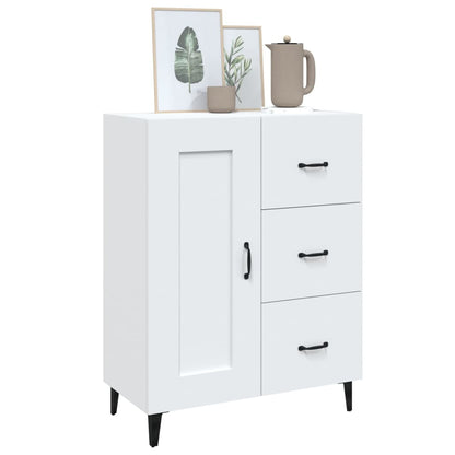 Skåp vit 69,5x34x90 cm konstruerat trä