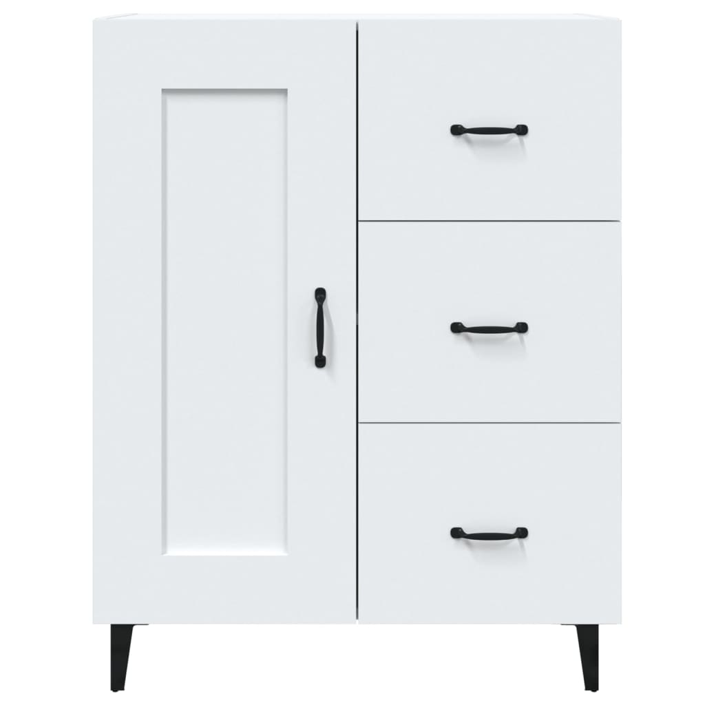 Skåp vit 69,5x34x90 cm konstruerat trä