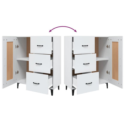 Skåp vit 69,5x34x90 cm konstruerat trä