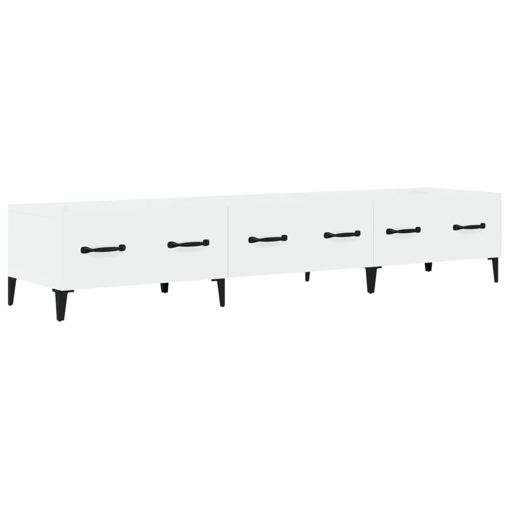 TV-Möbel Högglans Vit TV-skåp 150x34,5x30 cm