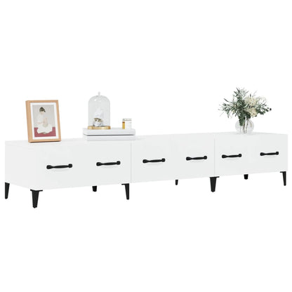 TV-Möbel Högglans Vit TV-skåp 150x34,5x30 cm