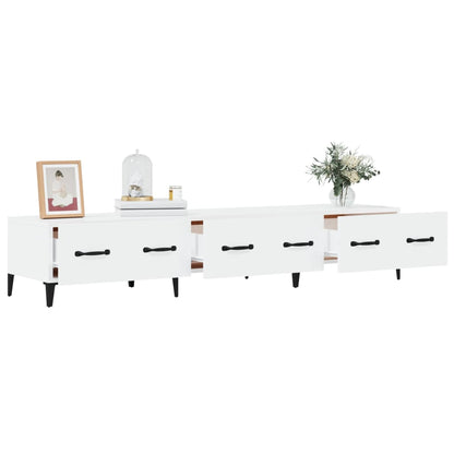 TV-Möbel Högglans Vit TV-skåp 150x34,5x30 cm