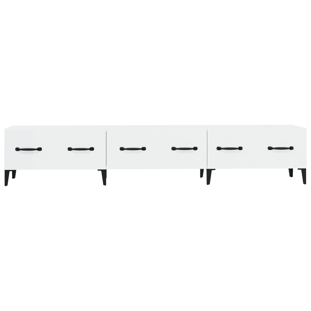 TV-Möbel Högglans Vit TV-skåp 150x34,5x30 cm