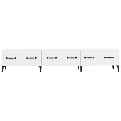 TV-Möbel Högglans Vit TV-skåp 150x34,5x30 cm