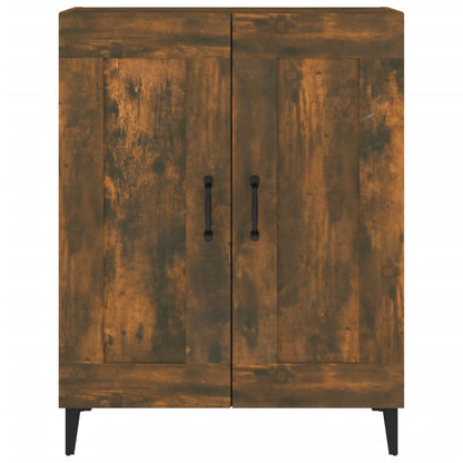 Skänk rökfärgad ek 69,5x34x90 cm konstruerat trä