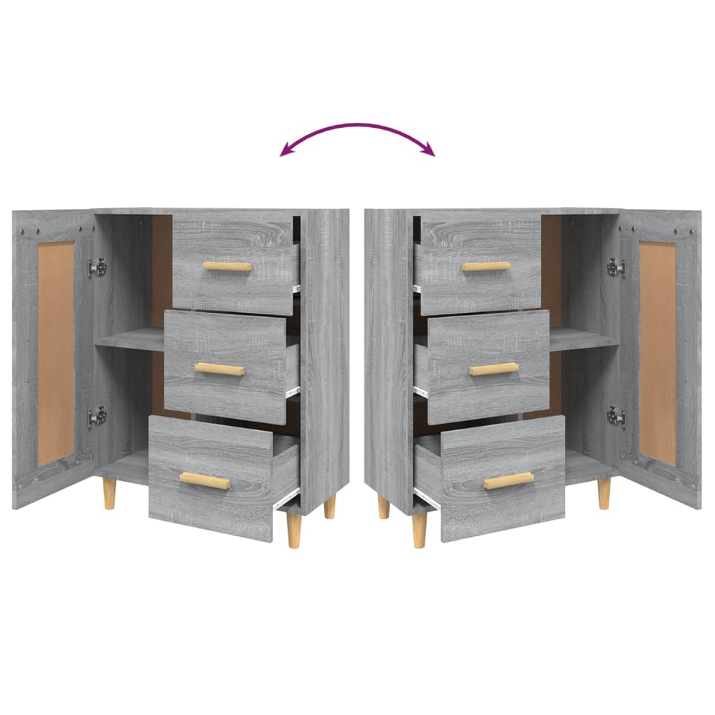 Skänk grå sonoma 69,5x34x90 cm konstruerat trä