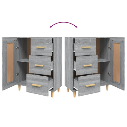 Skänk grå sonoma 69,5x34x90 cm konstruerat trä
