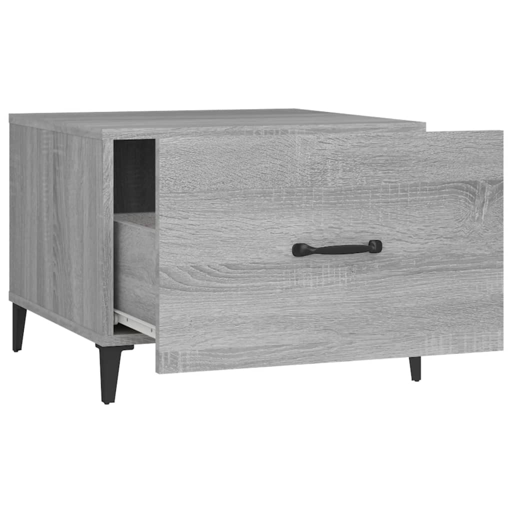 Sidobord Sonoma Grå med metallben 2 st 50x50x40 cm