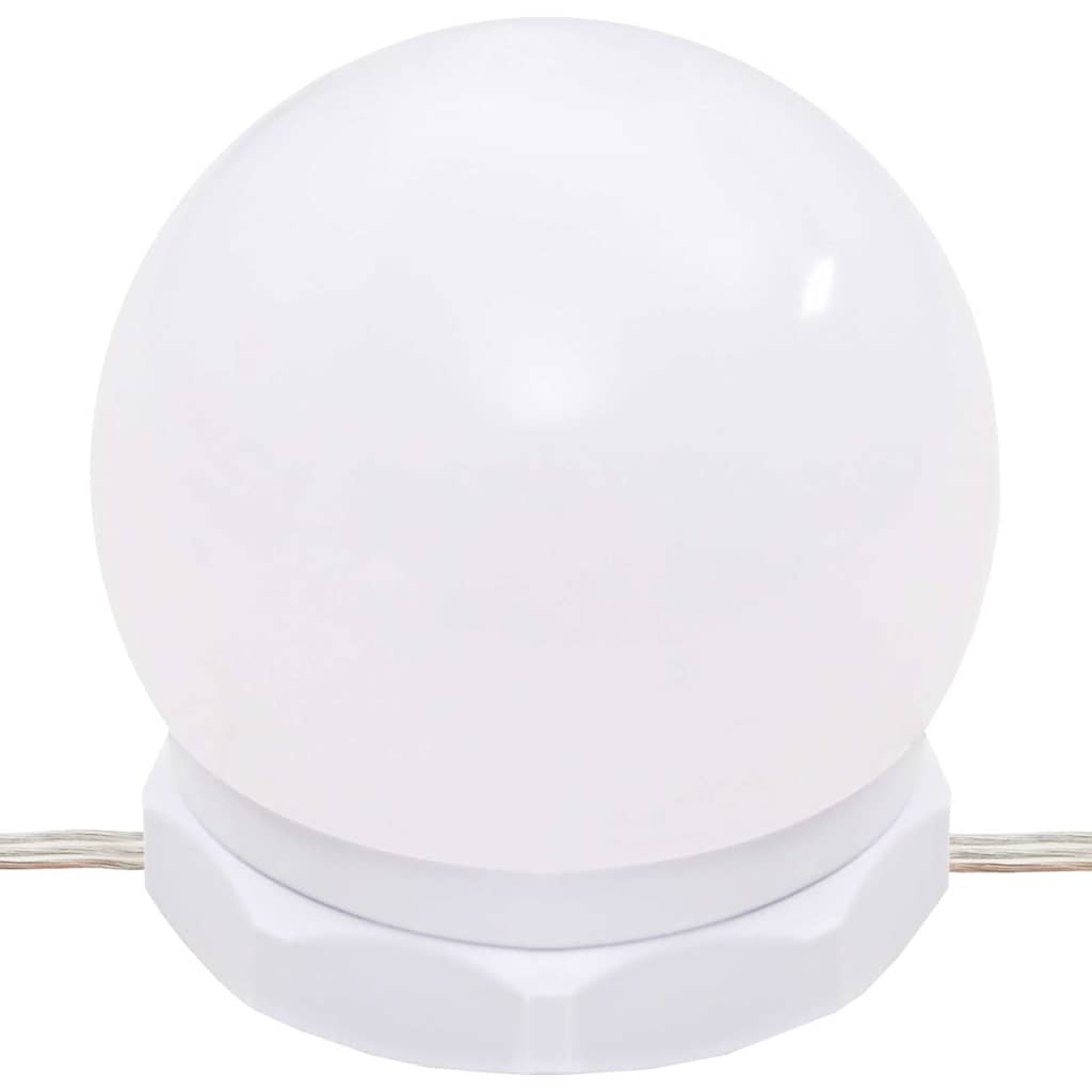 Sminkbord med LED brun ek 74,5x40x141 cm