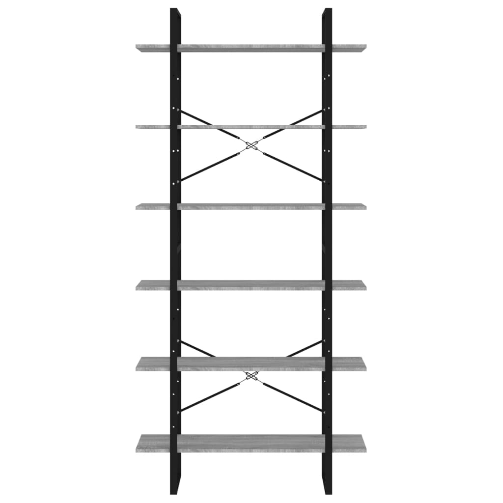 Bokhylla Sonoma Grå 100x30x210 cm
