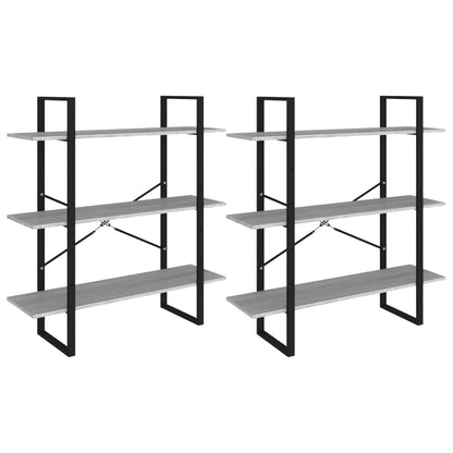 Bokhylla Sonoma Grå 100x30x210 cm