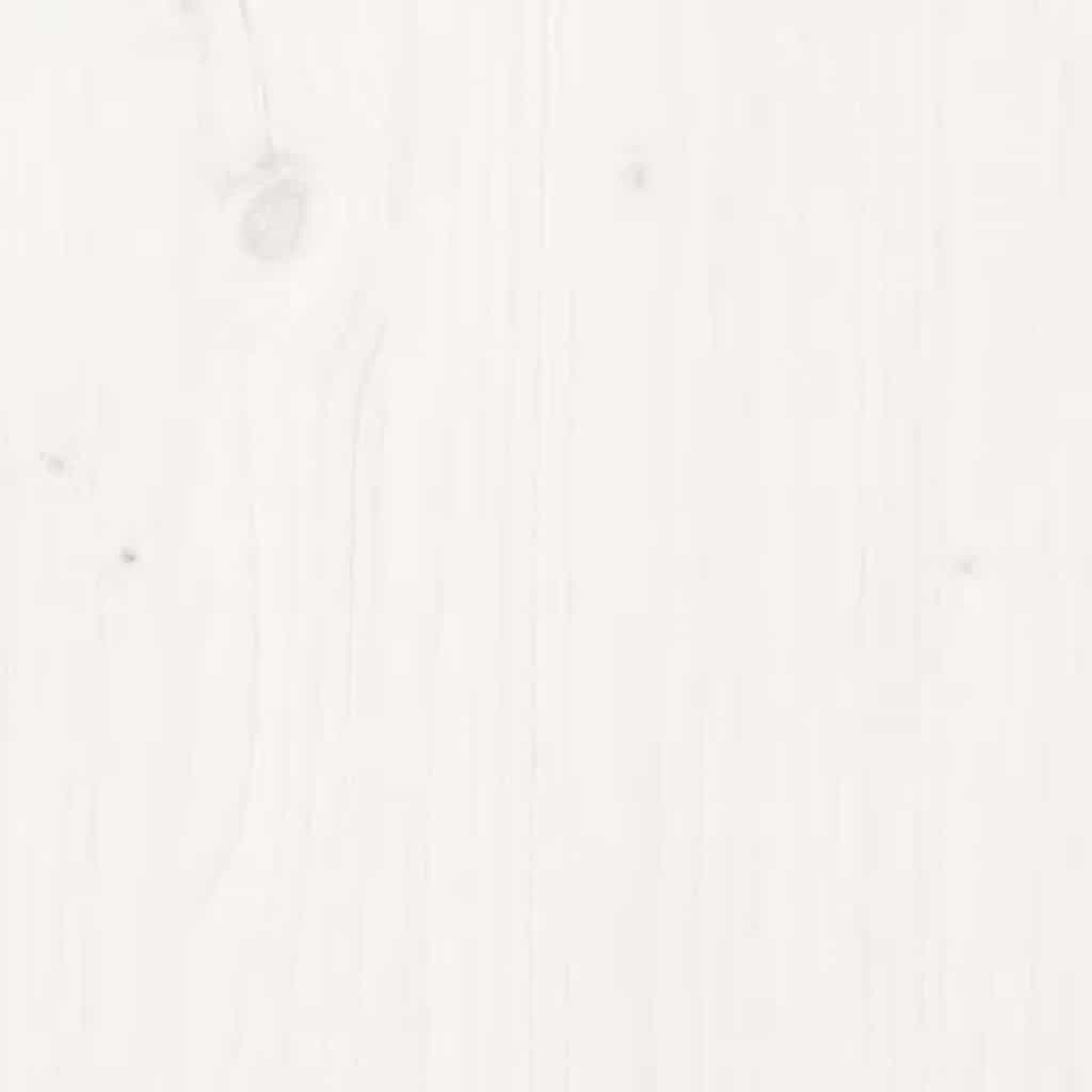 Sminkbord med spegel vit massiv furu