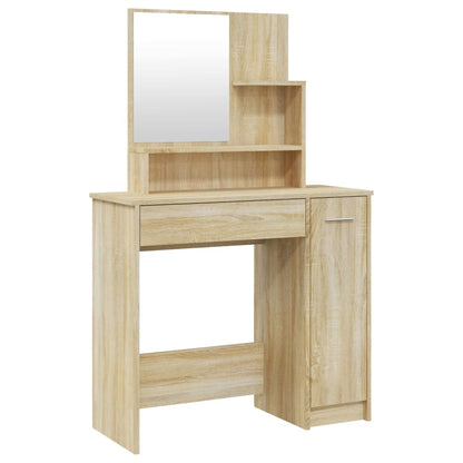 Sminkbord set Sonoma Ek 86,5x35x136 cm