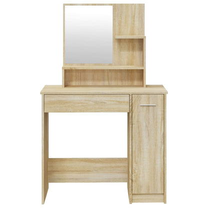 Sminkbord set Sonoma Ek 86,5x35x136 cm