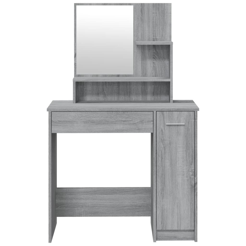 Sminkbord set Sonoma Grå 86,5x35x136 cm