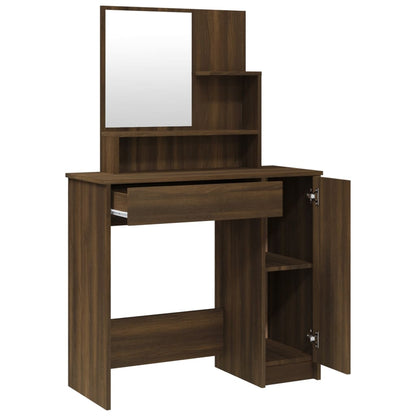Sminkbord set Brun Ek 86,5x35x136 cm