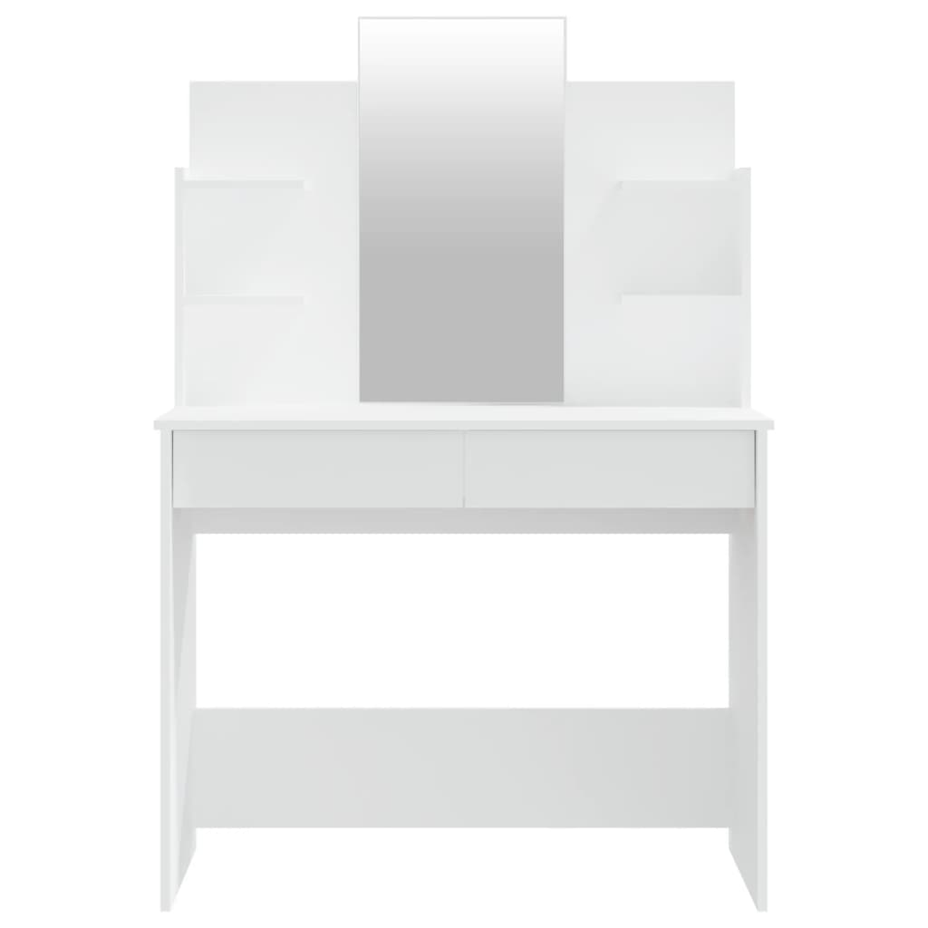 Sminkbord set Vit 96x40x142 cm