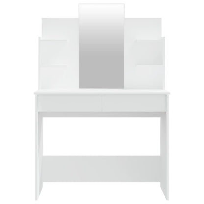 Sminkbord set Vit 96x40x142 cm