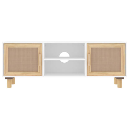 TV-Möbel Vit TV-Bänk 105x30x40 cm massiv furu & naturlig rotting