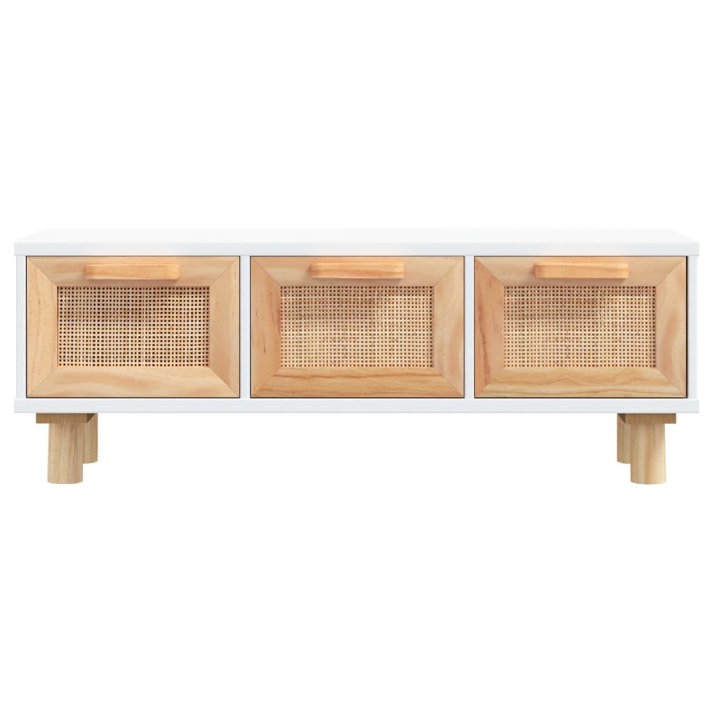 Soffbord Vit 80x40x30 cm massiv furu