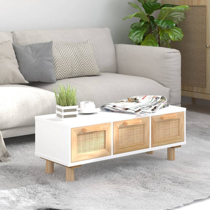 Soffbord Vit 80x40x30 cm massiv furu