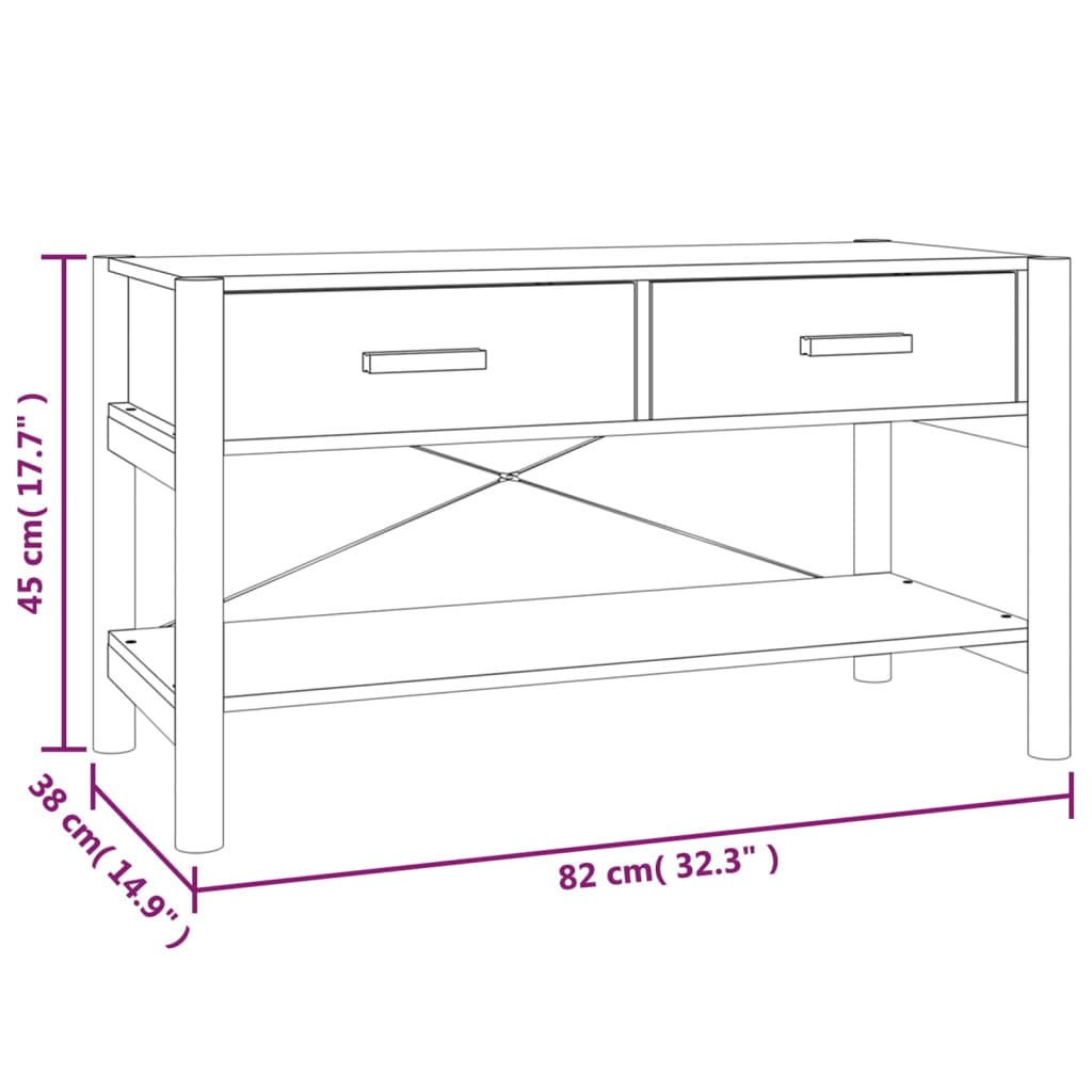 TV-Möbel Vit TV-Bänk 82x38x45 cm