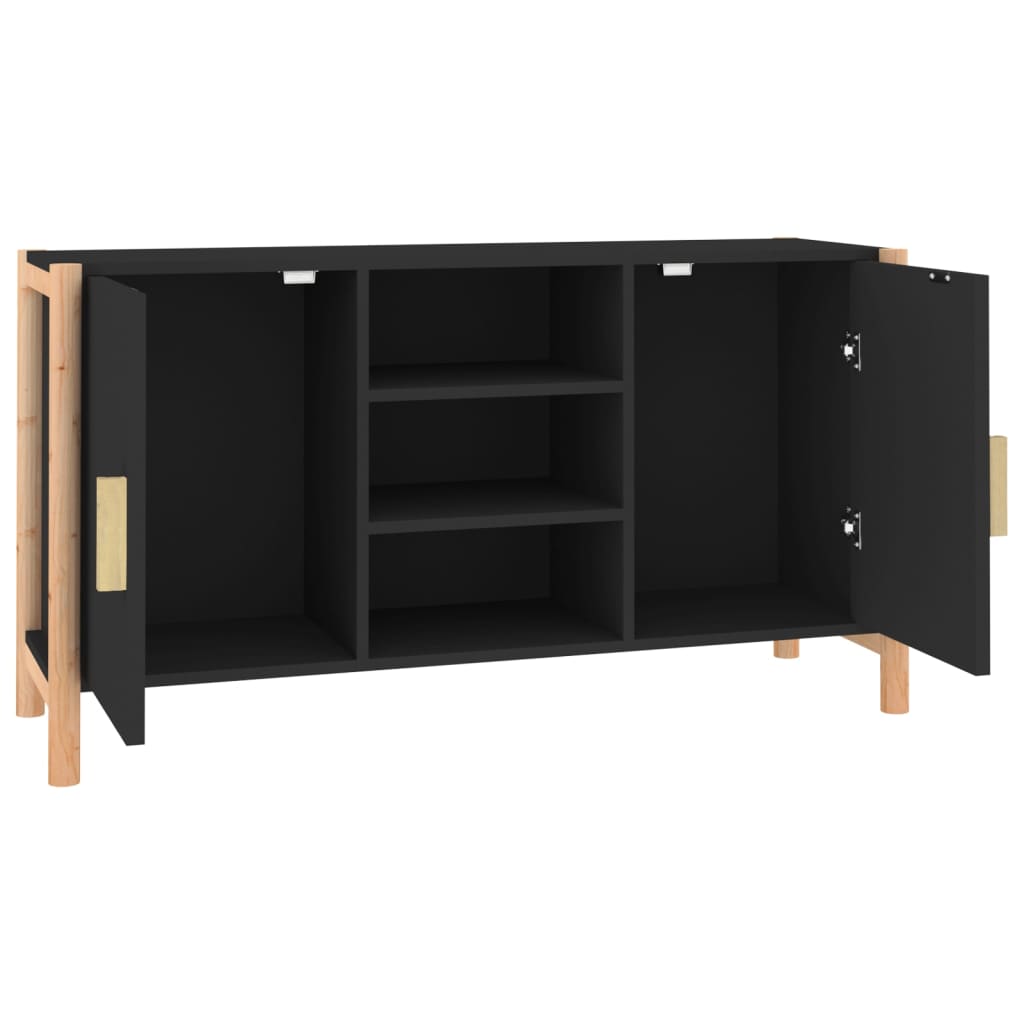 Skänk Svart 107x38x60 cm