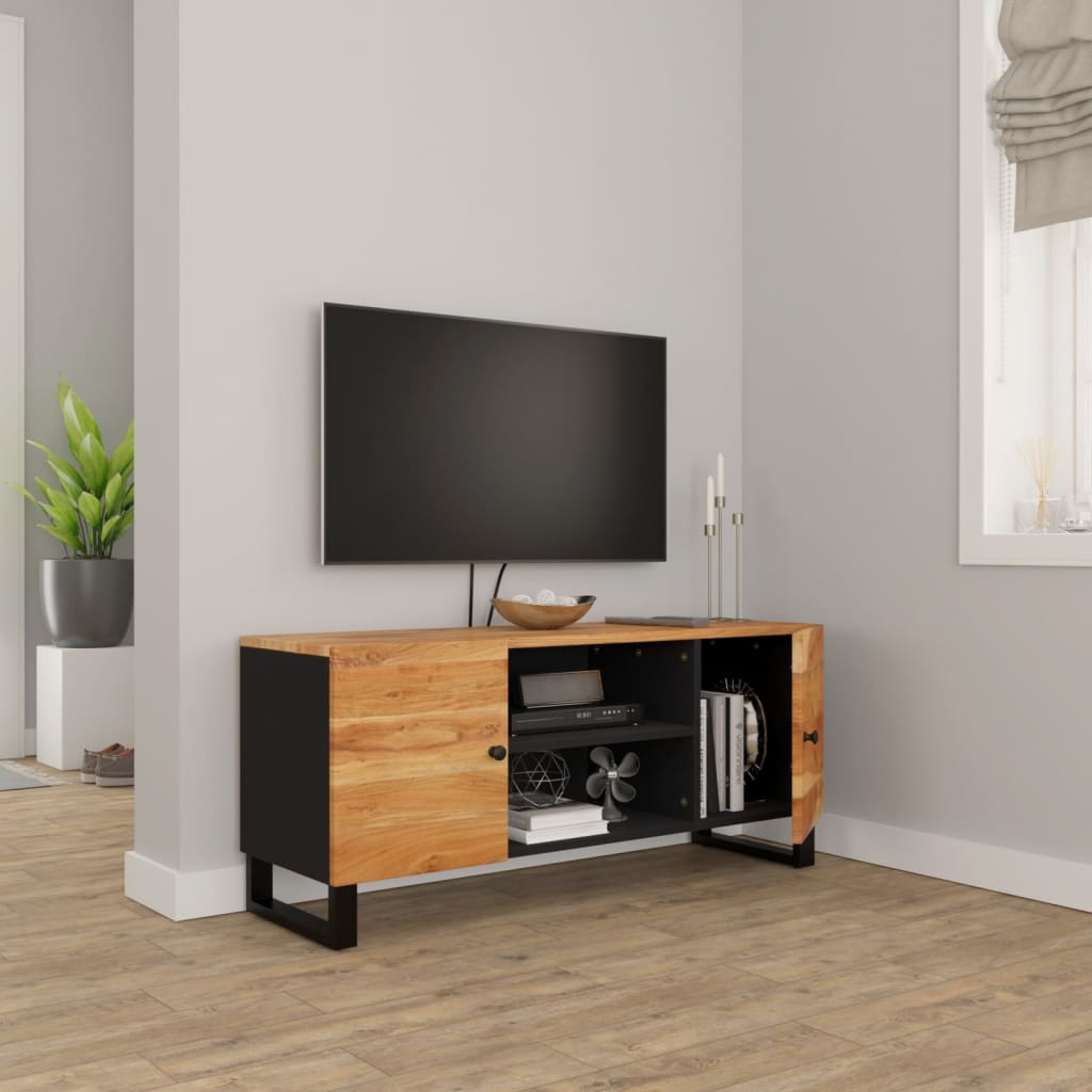 TV-Möbel Trä TV-Bänk 105x33x46 cm massivt akaciaträ