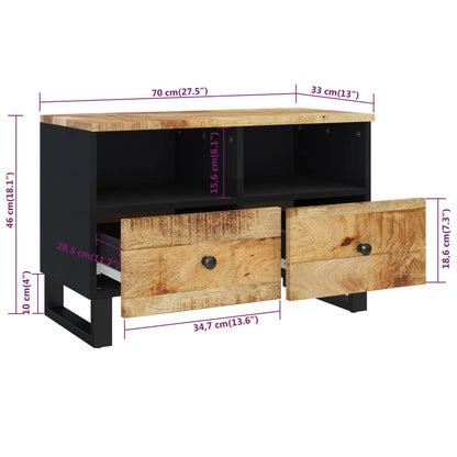 TV-Möbel Trä TV-Bänk 70x33x46 cm massivt mangoträ
