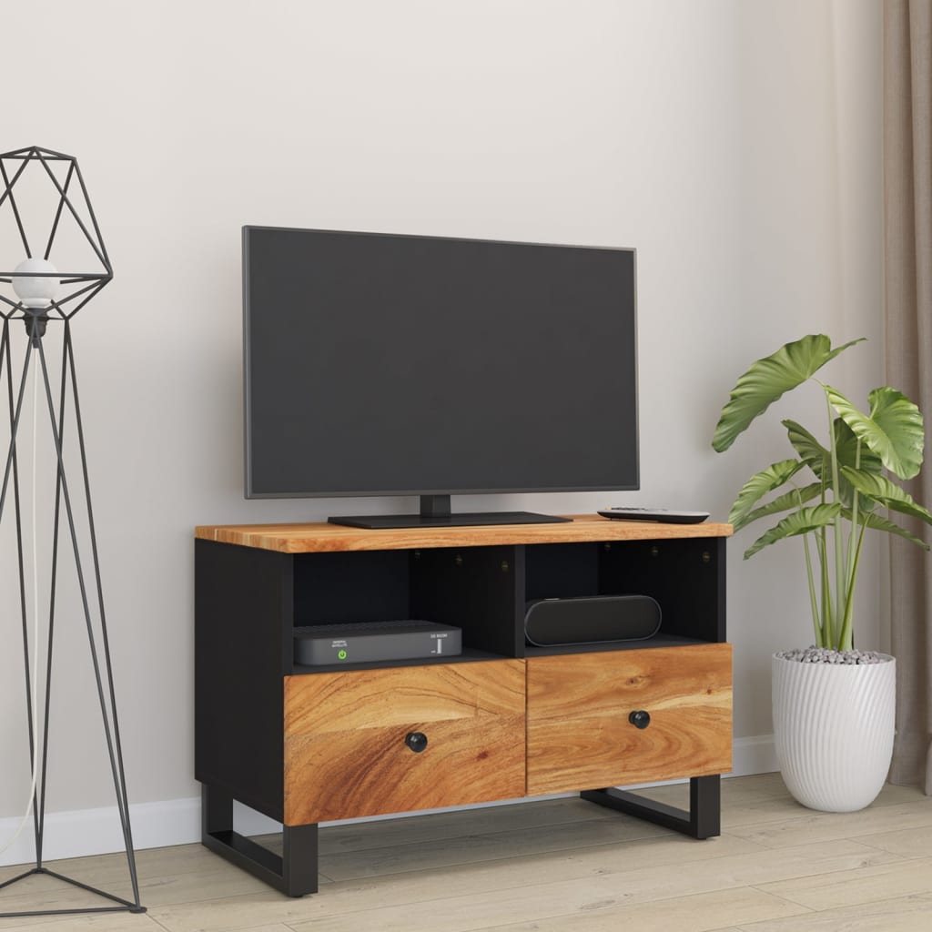 TV-Möbel Trä TV-Bänk 70x33x46 cm massivt akaciaträ