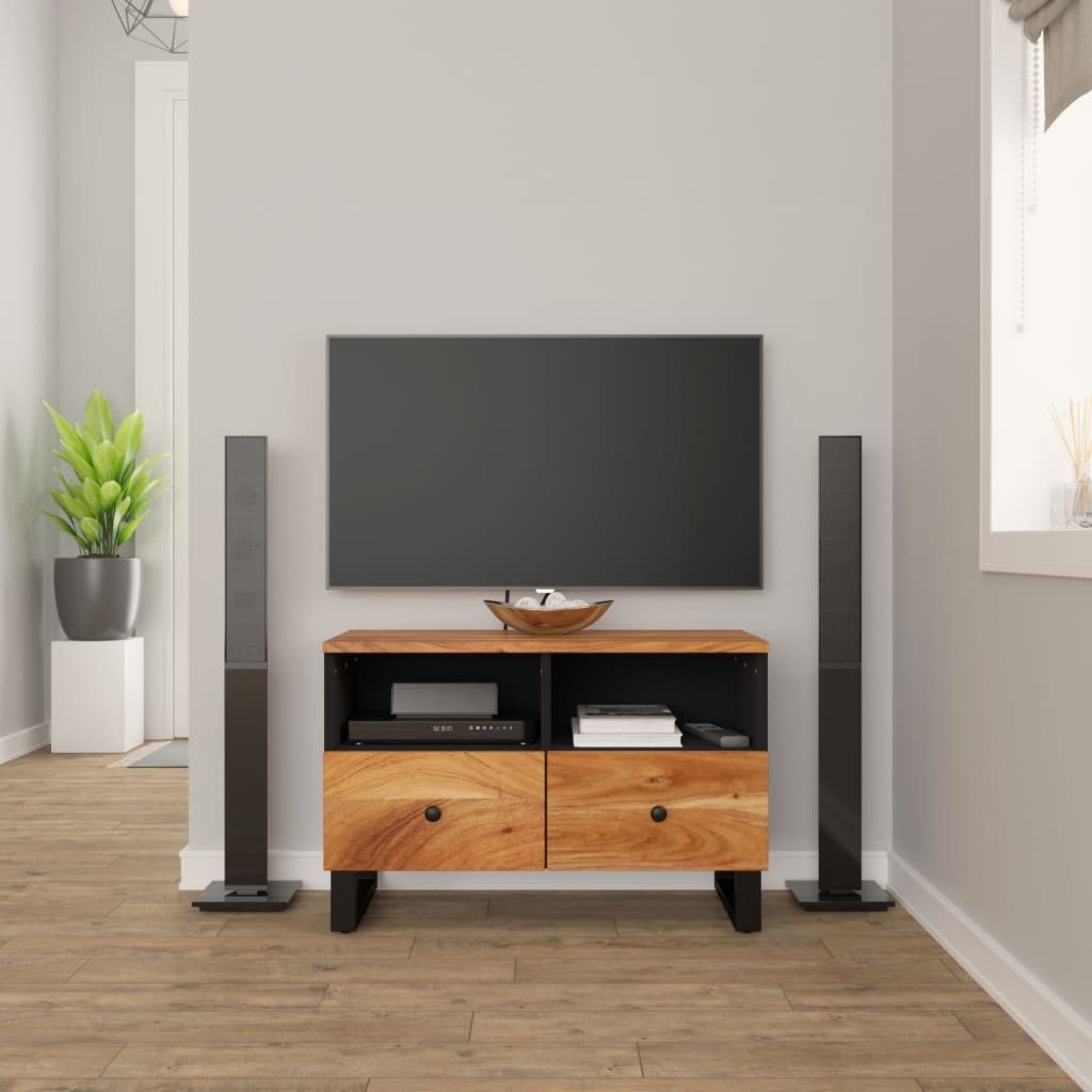 TV-Möbel Trä TV-Bänk 70x33x46 cm massivt akaciaträ