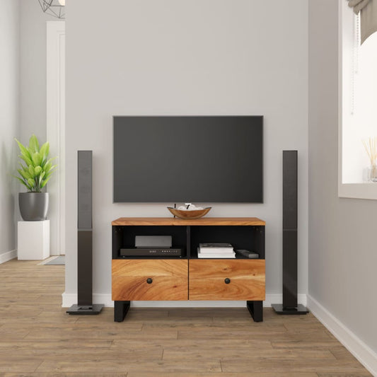 TV-Möbel Trä TV-Bänk 70x33x46 cm massivt akaciaträ