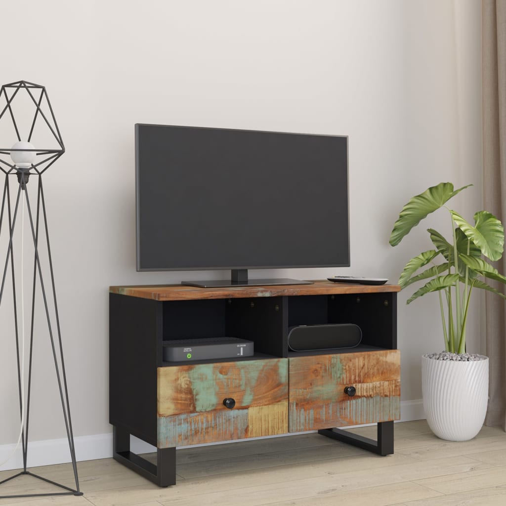 TV-Möbel Trä TV-Bänk 70x33x46cm massivt återvunnet trä