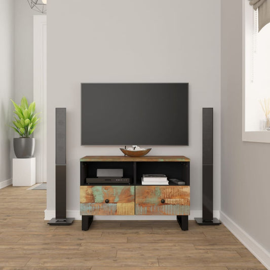 TV-Möbel Trä TV-Bänk 70x33x46cm massivt återvunnet trä