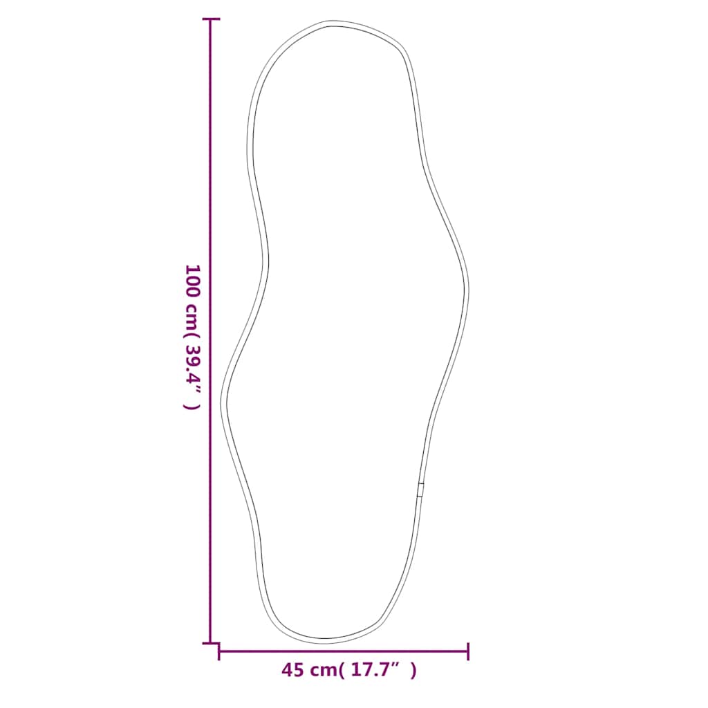 Väggspegel guld 100x45 cm