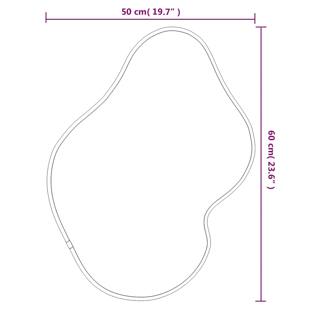 Väggspegel silver 60x50 cm