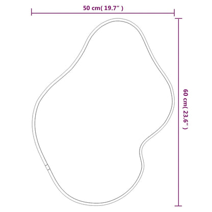 Väggspegel silver 60x50 cm