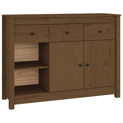Skänk Brun Honungbrun 100x35x74 cm massiv furu