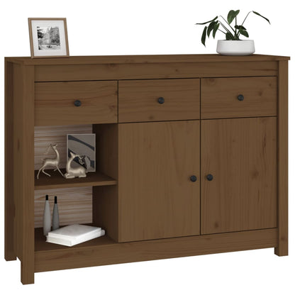 Skänk Brun Honungbrun 100x35x74 cm massiv furu