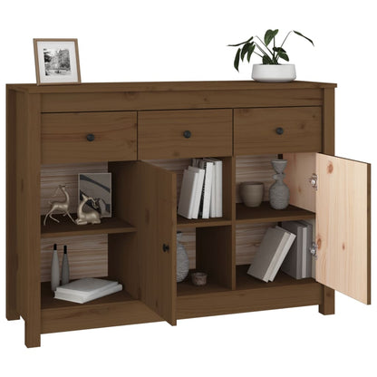 Skänk Brun Honungbrun 100x35x74 cm massiv furu