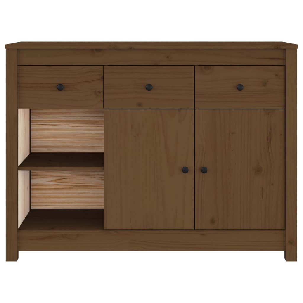 Skänk Brun Honungbrun 100x35x74 cm massiv furu