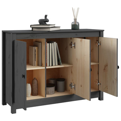 Skänk Grå 100x35x74 cm massiv furu