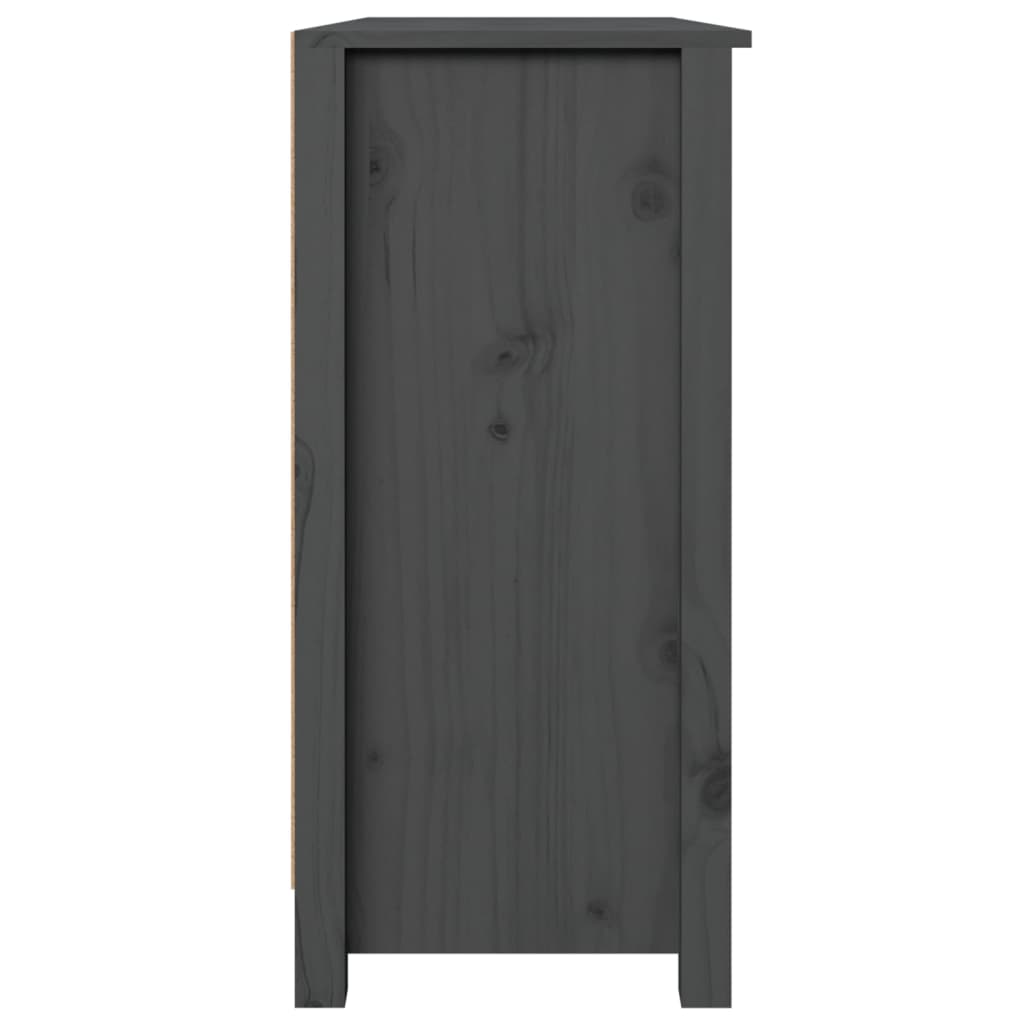 Skänk Grå 100x35x74 cm massiv furu