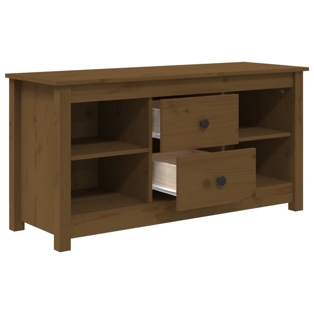 TV-Möbel Brun Honungsbrun TV-Bänk 103x36,5x52 cm massiv furu