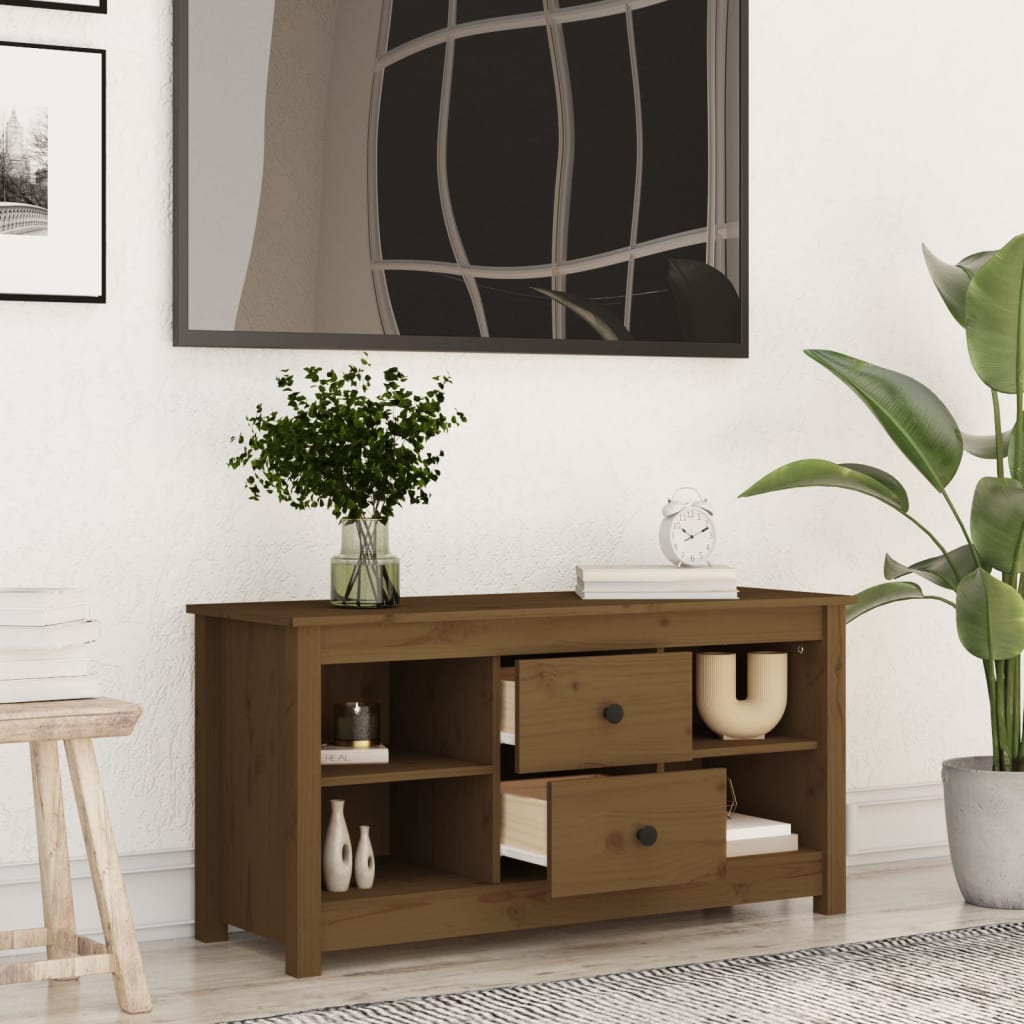 TV-Möbel Brun Honungsbrun TV-Bänk 103x36,5x52 cm massiv furu