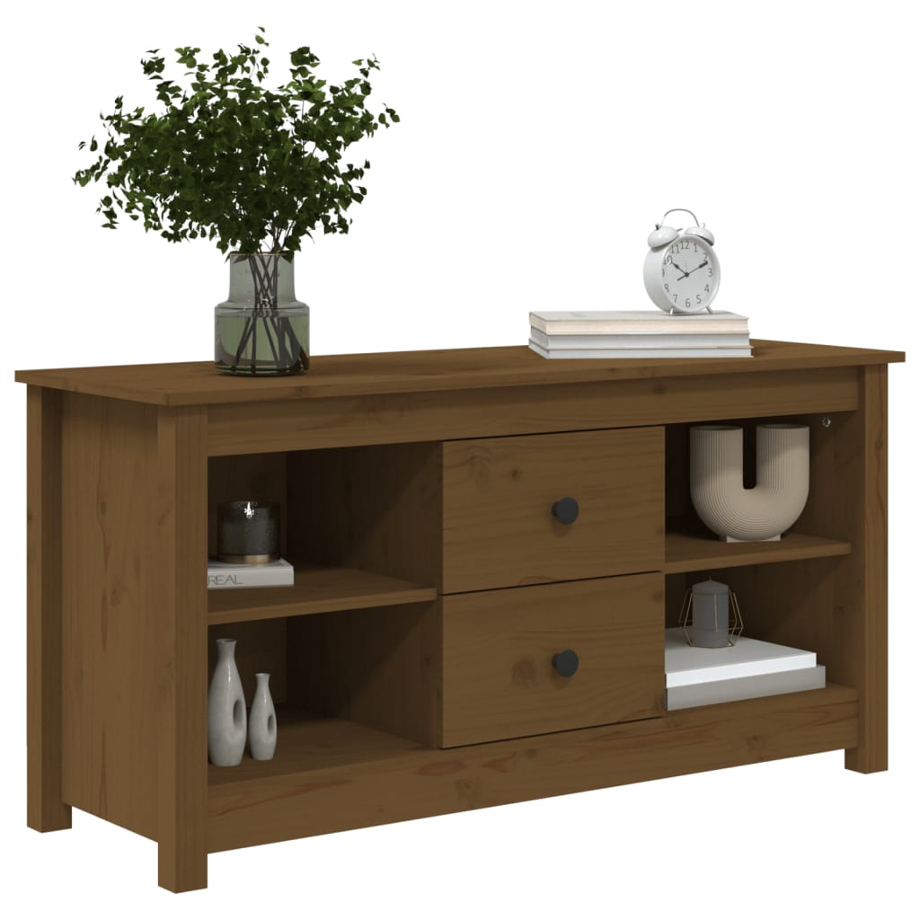 TV-Möbel Brun Honungsbrun TV-Bänk 103x36,5x52 cm massiv furu